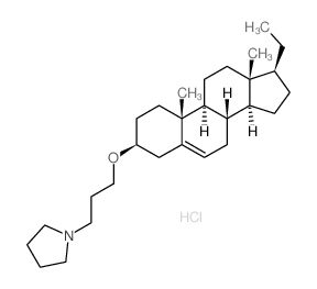 1-[3-[(17-ethyl-10,13-dimethyl-2,3,4,7,8,9,11,12,14,15,16,17-dodecahydro-1H-cyclopenta[a]phenanthren-3-yl)oxy]propyl]pyrrolidine结构式