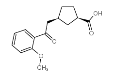 cis-3-[2-(2-methoxyphenyl)-2-oxoethyl]cyclopentane-1-carboxylic acid结构式