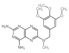 N6-methyl-N6-[(3,4,5-trimethoxyphenyl)methyl]pteridine-2,4,6-triamine structure