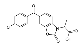 2-[6-(4-chlorobenzoyl)-2-oxo-1,3-benzoxazol-3-yl]propanoic acid结构式