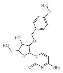 4-amino-1-[4-hydroxy-5-(hydroxymethyl)-3-[(4-methoxyphenyl)methoxy]oxolan-2-yl]pyrimidin-2-one结构式