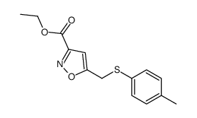 ethyl 5-[(4-methylphenyl)sulfanylmethyl]-1,2-oxazole-3-carboxylate Structure