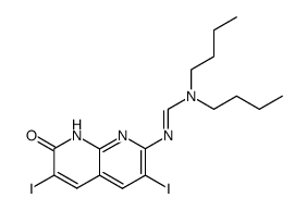 2-(N,N-dibutylaminomethylidene)amino-3,6-diiodo-7-hydroxy-1,8-naphthyridine结构式