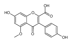 7-hydroxy-3-(4-hydroxy-phenyl)-5-methoxy-4-oxo-4H-chromene-2-carboxylic acid结构式