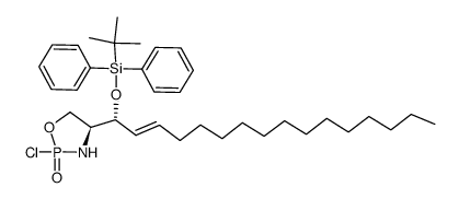 (4S)-4-[(1R)-1-(tert-butyldiphenylsilyloxy)-hexadec-2-enyl]-2-chloro-2-oxo-[1,3,2]-oxazaphospholidine Structure