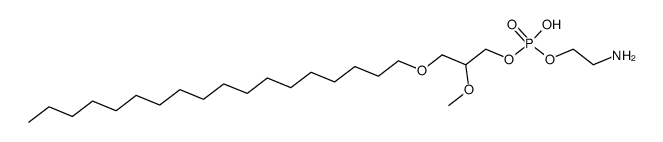 1-O-octadecyl-2-O-methyl-rac-glycero-3-phosphoethanolamine结构式