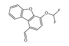 4-difluoro-methoxy-dibenzofuran-1-carboxaldehyde Structure