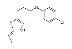 5-[3-(4-chlorophenoxy)butyl]-N-methyl-1,3,4-thiadiazol-2-amine结构式