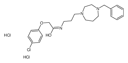 Acetamide, 2-(4-chlorophenoxy)-N-(3-(hexahydro-4-(phenylmethyl)-1H-1,4-diazepin-1-yl)propyl)-,dihydrochloride structure