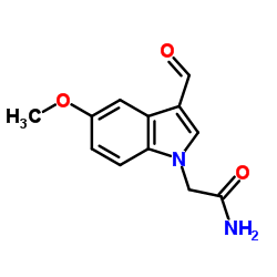 2-(3-Formyl-5-methoxy-1H-indol-1-yl)acetamide结构式