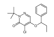 2-tert-butyl-4-chloro-5-(1-phenylpropoxy)pyridazin-3-one结构式