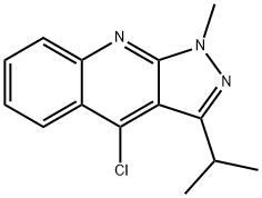 4-Chloro-3-isopropyl-1-methyl-1H-pyrazolo[3,4-b]quinoline结构式