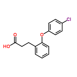 3-[2-(4-Chlorophenoxy)phenyl]propanoic acid structure