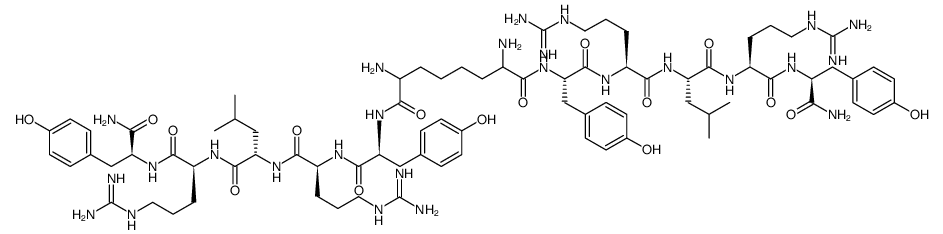 L-Tyrosinamide, 2,7-diaminooctanedioylbis[L-tyrosyl-L-arginyl-L-leucyl-L-arginyl Structure