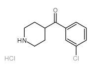 (3-Chlorophenyl)(piperidin-4-yl)methanone structure