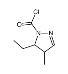 1H-Pyrazole-1-carbonyl chloride, 5-ethyl-4,5-dihydro-4-methyl- (9CI) picture