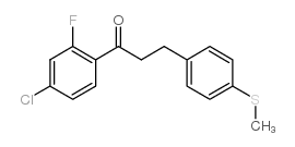 4'-CHLORO-2'-FLUORO-3-(4-THIOMETHYLPHENYL)PROPIOPHENONE Structure