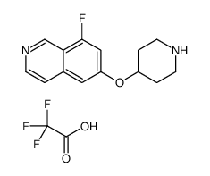 8-fluoro-6-piperidin-4-yloxyisoquinoline,2,2,2-trifluoroacetic acid结构式