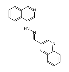 N-Isoquinolin-4-yl-N'-[1-quinoxalin-2-yl-meth-(E)-ylidene]-hydrazine Structure