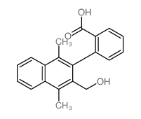 Benzoic acid,2-[3-(hydroxymethyl)-1,4-dimethyl-2-naphthalenyl]-结构式