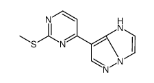 7-(2-(甲基硫代)嘧啶-4-基)-1H-咪唑并[1,2-b]吡唑结构式