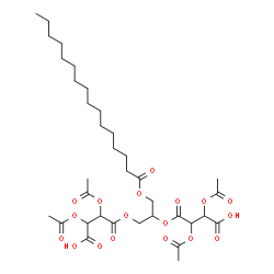 1-[[(1-oxohexadecyl)oxy]methyl]ethylene 2,3-bis(acetoxy)succinate结构式