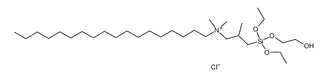 3-((2-hydroxyethoxy)diethoxysilyl)-2-methylpropyldimethyloctadecylammonium chloride结构式