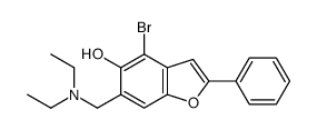 4-bromo-6-(diethylaminomethyl)-2-phenyl-1-benzofuran-5-ol结构式