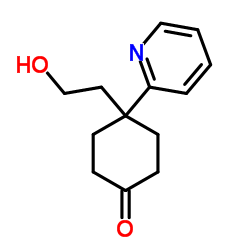 4-(2-Hydroxyethyl)-4-(2-pyridinyl)cyclohexanone Structure