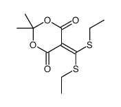 5-[bis(ethylsulfanyl)methylidene]-2,2-dimethyl-1,3-dioxane-4,6-dione Structure