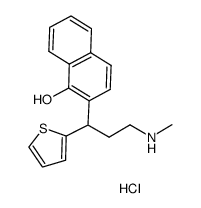 2-[3-(Methylamino)-1-(2-thienyl)propyl]-1-naphthalenol Hydrochloride结构式