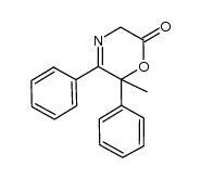 (rac)-6-methyl-5,6-diphenyl-3,6-dihydro-2H-1,4-oxozin-2-one结构式