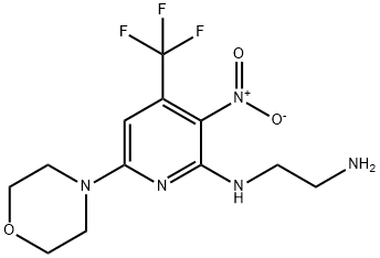N*1*-(6-Morpholin-4'-yl-3-nitro-4-(trifluoromethyl)-pyridin-2-yl)ethane-1,2-diamine Structure