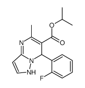 propan-2-yl 7-(2-fluorophenyl)-5-methyl-1,7-dihydropyrazolo[1,5-a]pyrimidine-6-carboxylate Structure