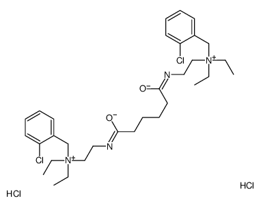 (2-chlorophenyl)methyl-[2-[5-[2-[(2-chlorophenyl)methyl-diethyl-ammonio]ethylcarbamoyl]pentanoylamino]ethyl]-diethyl-azanium dichloride Structure