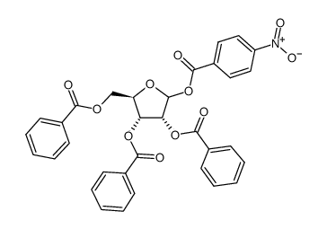 2',3',5'-TRI-O-BENZOYL-1-O-P-NITRO- BENZOYL D-RIBOFURANOSE structure