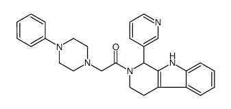 2-(4-phenylpiperazin-1-yl)-1-(1-pyridin-3-yl-1,3,4,9-tetrahydropyrido[3,4-b]indol-2-yl)ethanone Structure