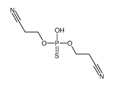 3-[2-cyanoethoxy(hydroxy)phosphinothioyl]oxypropanenitrile结构式