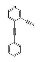 4-(phenylethynyl)pyridine-3-carbonitrile结构式