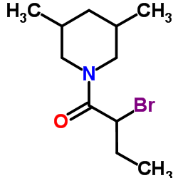 2-Bromo-1-(3,5-dimethyl-1-piperidinyl)-1-butanone structure