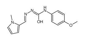 1-(4-methoxyphenyl)-3-[(E)-(1-methylpyrrol-2-yl)methylideneamino]urea Structure