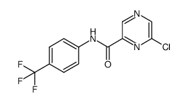 6-chloro-N-(4-trifluoromethylphenyl)pyrazine-2-carboxamide结构式