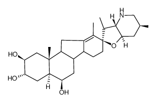 2β,3α,6β-trihydroxy-5α-jervanin-12-ene结构式