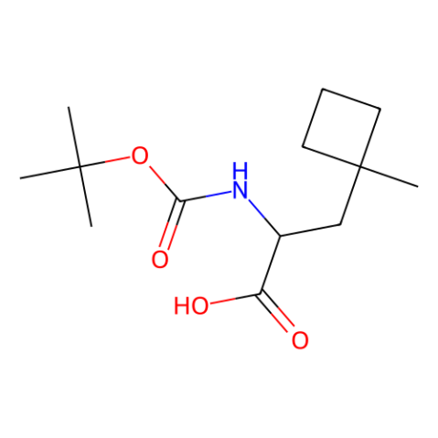 (2S)-2-(tert-butoxycarbonylamino)-3-(1-methylcyclobutyl)propanoic acid Structure