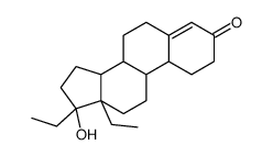 (8R,9S,10R,13S,14S,17S)-13,17-diethyl-17-hydroxy-1,2,6,7,8,9,10,11,12,14,15,16-dodecahydrocyclopenta[a]phenanthren-3-one Structure