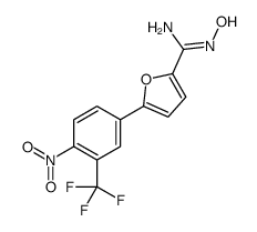 N'-hydroxy-5-[4-nitro-3-(trifluoromethyl)phenyl]furan-2-carboximidamide结构式