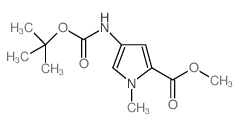 4-((叔丁氧羰基)氨基)-1-甲基-1H-吡咯-2-羧酸甲酯结构式