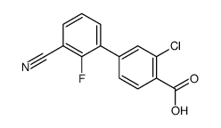 2-chloro-4-(3-cyano-2-fluorophenyl)benzoic acid Structure