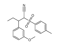 3-(3-methoxy-phenyl)-2-(toluene-4-sulfonyl)-pentanenitrile结构式