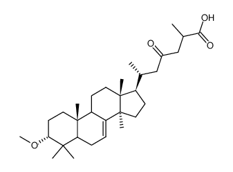 (25Ξ)-3-methoxy-23-oxo-9β-lanost-7-en-26-oic acid Structure